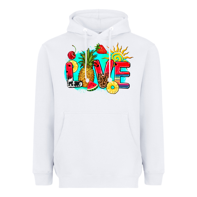 Love Summer Fruit And Sun Heavyweight Hoodie by AdoDesignShop | Teevron