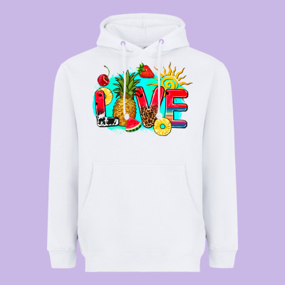 Love Summer Fruit And Sun Heavyweight Hoodie Designed By Adodesignshop