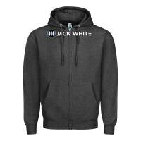 Charcoal Heather jack white black Zipper Hoodie - maiPhamDesign