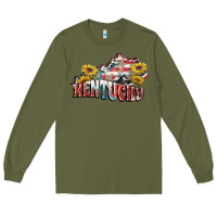 Army Green Kentucky 4th of July Long Sleeve Tee - FaDigitalArtStudio