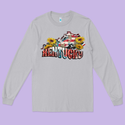 Kentucky 4th Of July Long Sleeve Tee Designed By Fadigitalartstudio