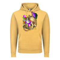 Vintage Mustard mardi gras skull Vintage Hoodie - FaDigitalArtStudio