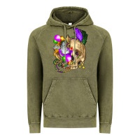 Vintage Olive mardi gras skull Vintage Hoodie - FaDigitalArtStudio