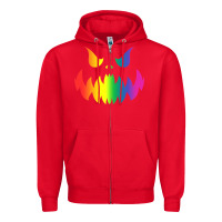 Red halloween gay lesbians pride pumpkin lgbt pride Zipper Hoodie - maiPhamDesign