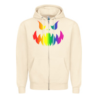 Halloween Gay Lesbians Pride Pumpkin Lgbt Pride Zipper Hoodie | Teevron