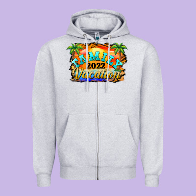 Family Vacation 2022 Zipper Hoodie Designed By Barkaloodesign