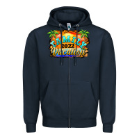Navy family vacation 2022 Zipper Hoodie - BarkalooDesign