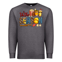 Charcoal Heather tis the season softball Premium Sweatshirt - AdoDesignShop