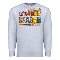 Heather Grey tis the season softball Premium Sweatshirt - AdoDesignShop
