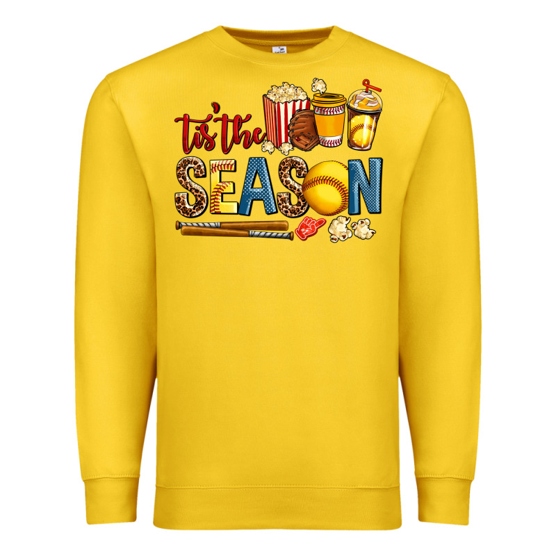 Tis The Season Softball Premium Sweatshirt by AdoDesignShop | Teevron