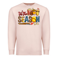 Pale Pink tis the season softball Premium Sweatshirt - AdoDesignShop