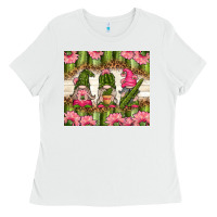 White cactus gnomies Ladies Tee - TumblerDesignByShophia