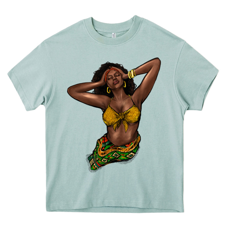 Black Woman Heavy Core Tee by NancyCooperArtShop | Teevron