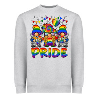 Heather Grey pride gnome Heavyweight Sweatshirt - BarkalooDesign