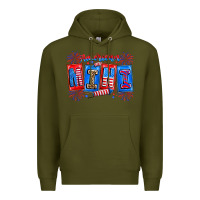 Army Green american mini Premium Hoodie - CowhideDigitalArt
