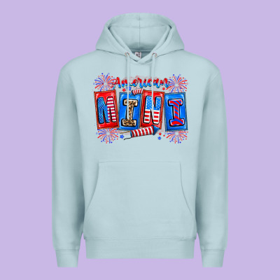 American Mini Premium Hoodie Designed By Cowhidedigitalart