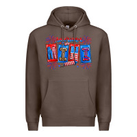 Coffee american mini Premium Hoodie - CowhideDigitalArt