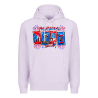 Lilac american mini Premium Hoodie - CowhideDigitalArt