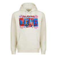 Oatmeal Heather american mini Premium Hoodie - CowhideDigitalArt