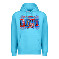 Ocean Blue american mini Premium Hoodie - CowhideDigitalArt