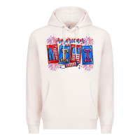 Pale Pink american mini Premium Hoodie - CowhideDigitalArt