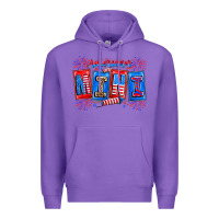 Purple american mini Premium Hoodie - CowhideDigitalArt