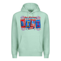 Seafoam american mini Premium Hoodie - CowhideDigitalArt