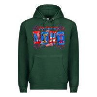Sports Green american mini Premium Hoodie - CowhideDigitalArt