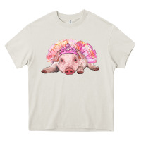 Cream balerina baby pig with tutu Heavy Core Tee - RanaPortraitStore