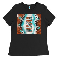 Tooled Leather And Cowhide Mama Ladies Tee | Teevron