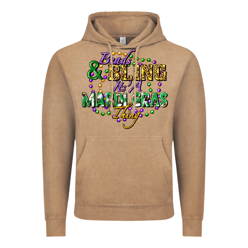 Beads And Bling It's' A Mardi Gras Thing Vintage Hoodie by FaDigitalArtStudio | Teevron