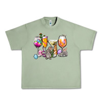 Oil Green Easter wine glasses Urban Heavy Tee - OliviaCreatesArt