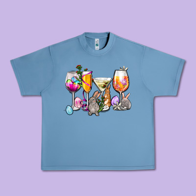 Easter Wine Glasses Urban Heavy Tee Designed By Oliviacreatesart