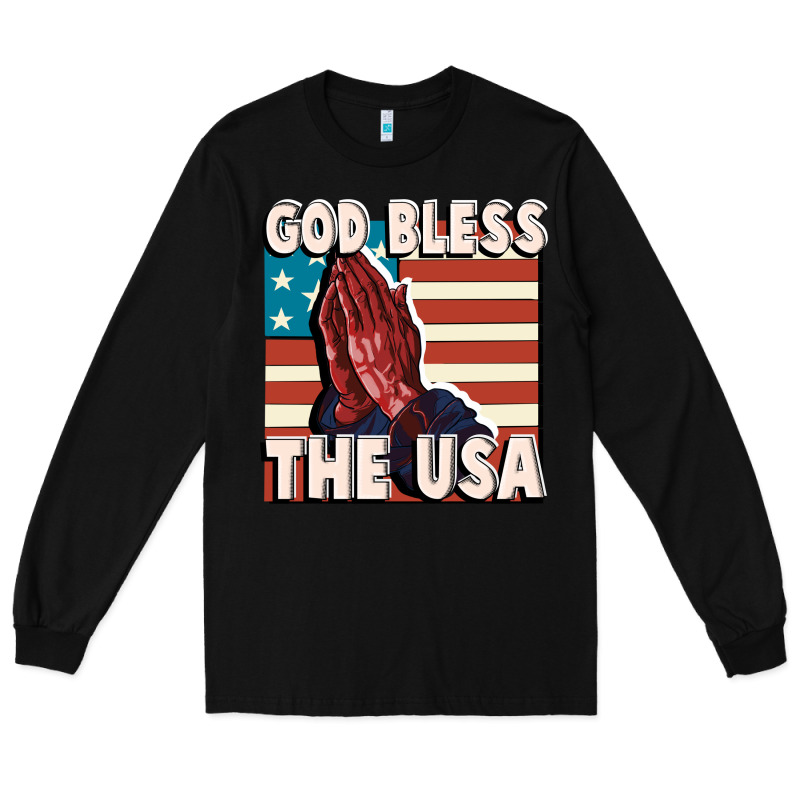 God Bless The Usa Long Sleeve Tee by FaDigitalArtStudio | Teevron