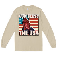 Mushroom God Bless the USA Long Sleeve Tee - FaDigitalArtStudio