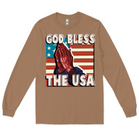 Toasted Coconut God Bless the USA Long Sleeve Tee - FaDigitalArtStudio