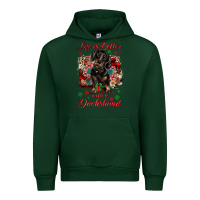 Forest Green Christmas life is better with a dachshund Urban Hoodie - JahusDesignShop