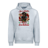 Heather Grey Christmas life is better with a dachshund Urban Hoodie - JahusDesignShop