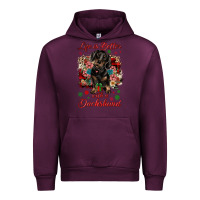 Mauve Wine Christmas life is better with a dachshund Urban Hoodie - JahusDesignShop