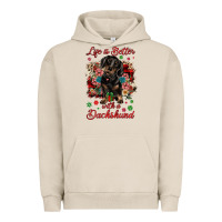 Pigment French Oak Christmas life is better with a dachshund Urban Hoodie - JahusDesignShop