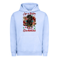 Pigment Grape Ice Christmas life is better with a dachshund Urban Hoodie - JahusDesignShop