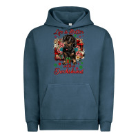 Pigment Midnight Navy Christmas life is better with a dachshund Urban Hoodie - JahusDesignShop