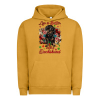 Pigment Peanut Butter Christmas life is better with a dachshund Urban Hoodie - JahusDesignShop