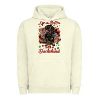 Pigment Pistachio Christmas life is better with a dachshund Urban Hoodie - JahusDesignShop