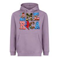 Lavender america with heart Heavyweight Hoodie - AdoDesignShop