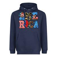 Navy america with heart Heavyweight Hoodie - AdoDesignShop