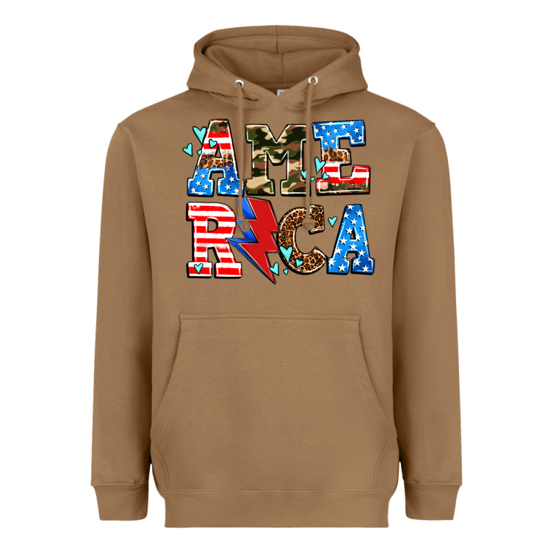 America With Heart Heavyweight Hoodie by AdoDesignShop | Teevron