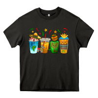 Asphalt Cinco de Mayo Coffee Cups Heavy Core Tee - texasbilliewilder
