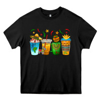 Black Cinco de Mayo Coffee Cups Heavy Core Tee - texasbilliewilder