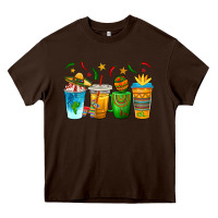 Chocolate Brown Cinco de Mayo Coffee Cups Heavy Core Tee - texasbilliewilder